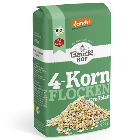 Bauckhof 4-Korn-Flocken Großblatt 500 g