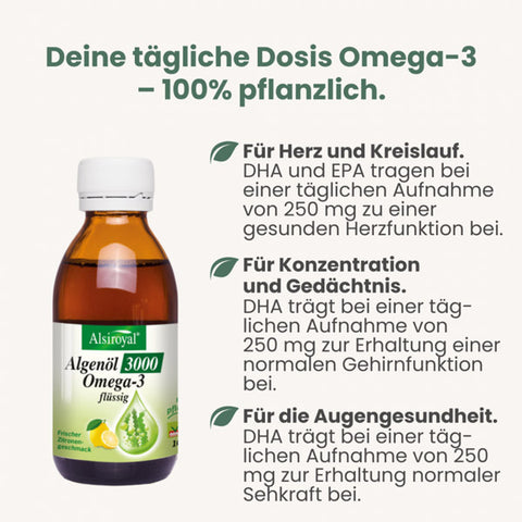 USP des Alsiroyal Algenöl 3000 Omega-3 flüssig