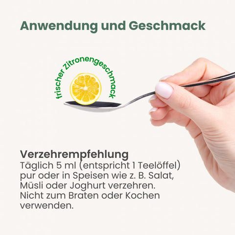 Beschreibungsbild der Anwendung des Alsiroyal Algenöl 3000 Omega-3 flüssig