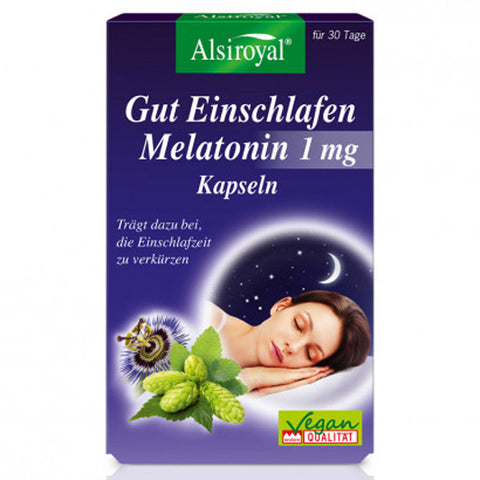 Alsiroyal Gut Einschlafen Melatonin 1 mg 30Kps