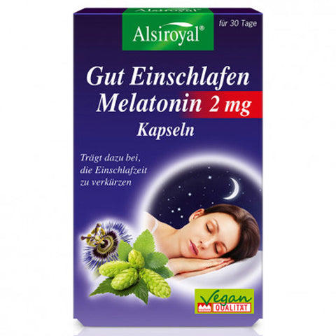 Alsiroyal Gut Einschlafen Melatonin 2 mg 30Kps