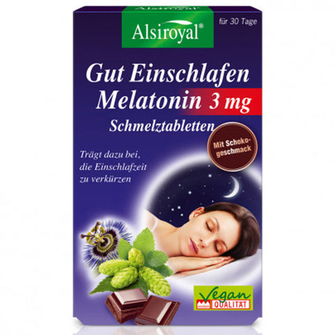 Alsiroyal Gut Einschlafen Melatonin 3 mg 30 Schmelztabletten