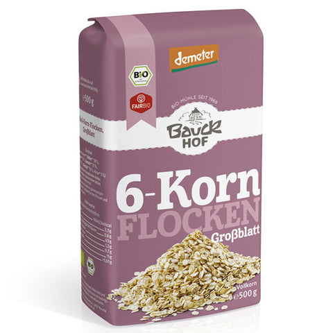 Bauckhof 6-Korn-Flocken ohne Weizen 500 g