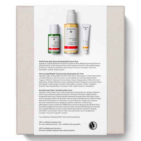 Produktbild Rückseite des Dr. Hauschka Geschenkset „relaxed soul“