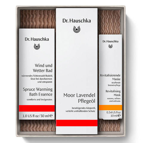 Produktbild des Dr. Hauschka Geschenkset „relaxed soul“ von innen 