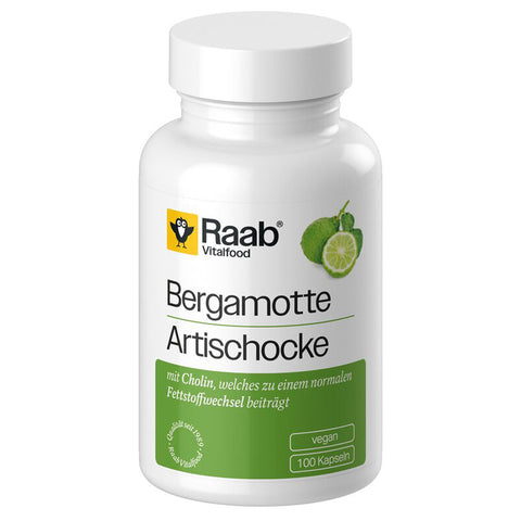 Raab Vitalfood Bergamotte Artischocke Kapseln – Produktabbildung