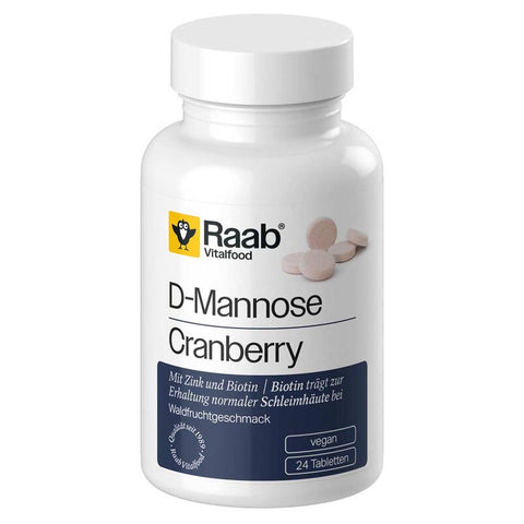 Raab Vitalfood D-Mannose mit Cranberry Tabletten – Produktabbildung