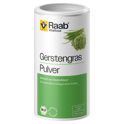 Raab Vitalfood Bio Gerstengras Pulver 140 g – Produktabbildung
