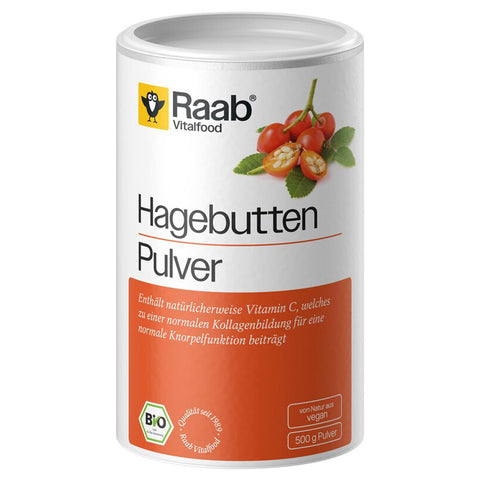 Raab Vitalfood Bio Hagebutten Pulver 500 g – Produktabbildung