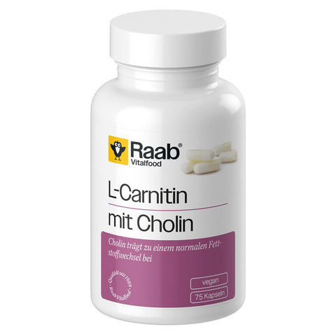 Raab Vitalfood L-Carnitin mit Cholin Kapseln – Produktabbildung