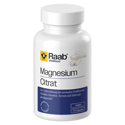 Raab Vitalfood Magnesiumcitrat Kapseln – Produktabbildung