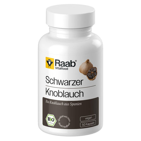 Raab Vitalfood Bio Schwarzer Knoblauch Kapseln – Produktabbildung