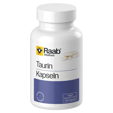 Raab Vitalfood Taurin Kapseln – Produktabbildung