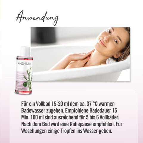 Beschreibungsbild der Anwendungen des Arya Laya Heilkräuterbad Thymian 2